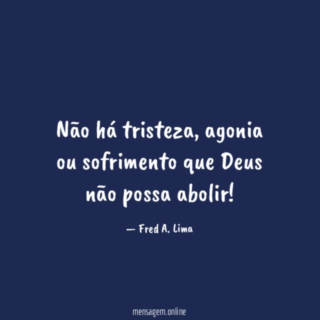 Não há tristeza