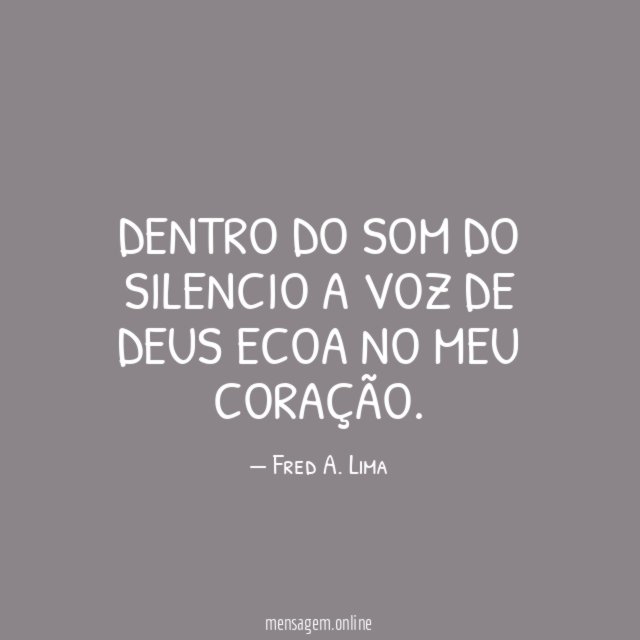 Dentro do som do silencio a voz de
