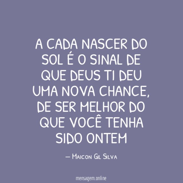 A cada nascer do sol é o sinal