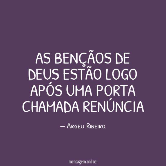 As bençãos de Deus estão logo após uma