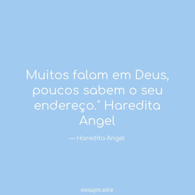 Muitos falam em Deus