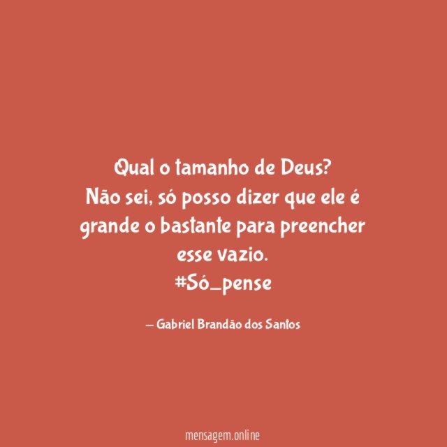 Qual o tamanho de Deus