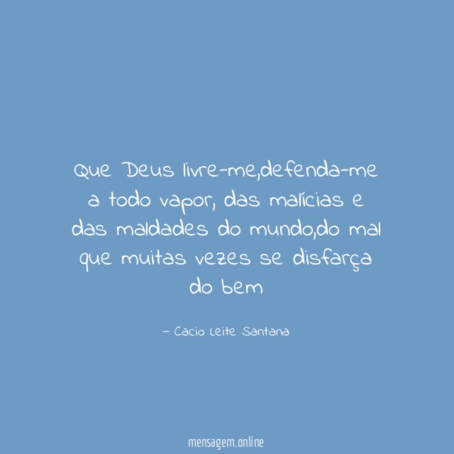 Que Deus livre-me