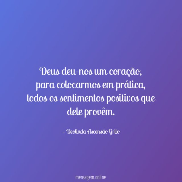 Deus deu-nos um coração