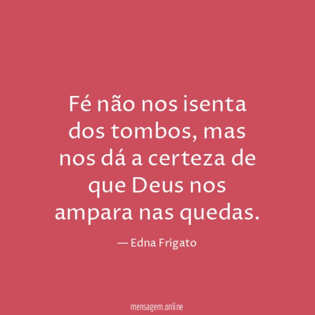 Fé não nos isenta dos tombos