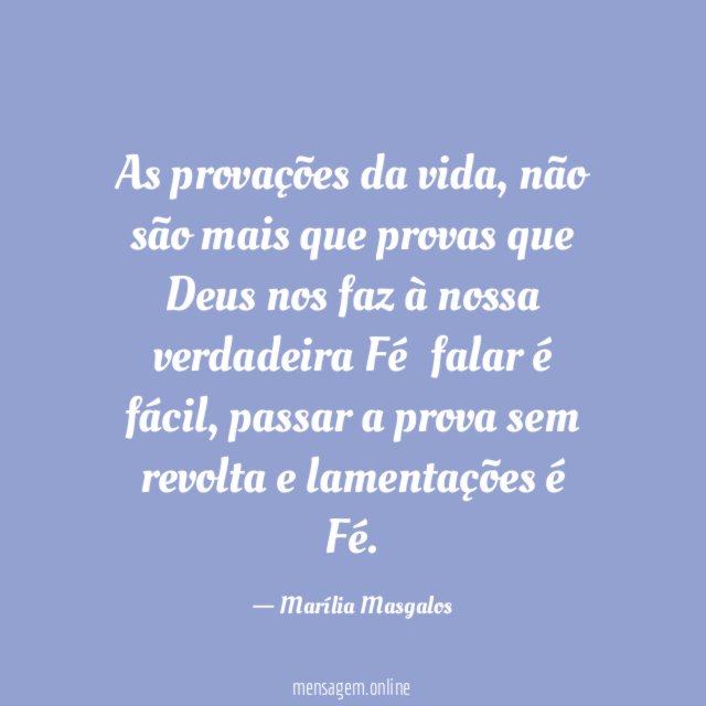 As provações da vida