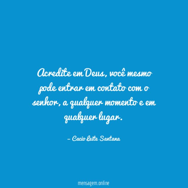 Acredite em Deus