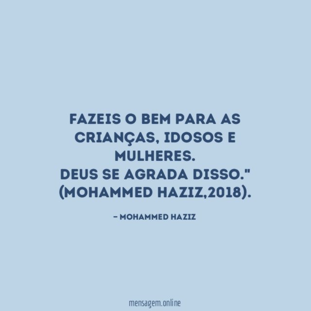Fazeis o bem para as crianças