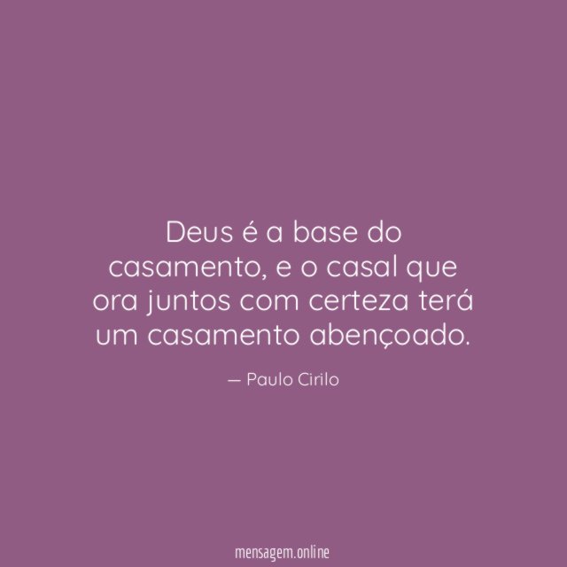 Deus é a base do casamento