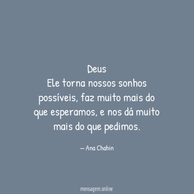 Deus Ele torna nossos sonhos possíveis
