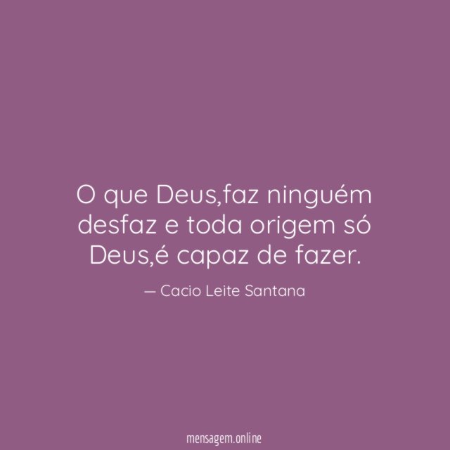 O que Deus