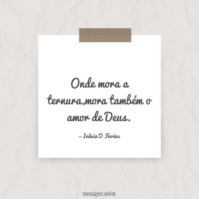 Onde mora a ternura