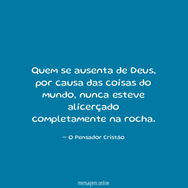 Quem se ausenta de Deus
