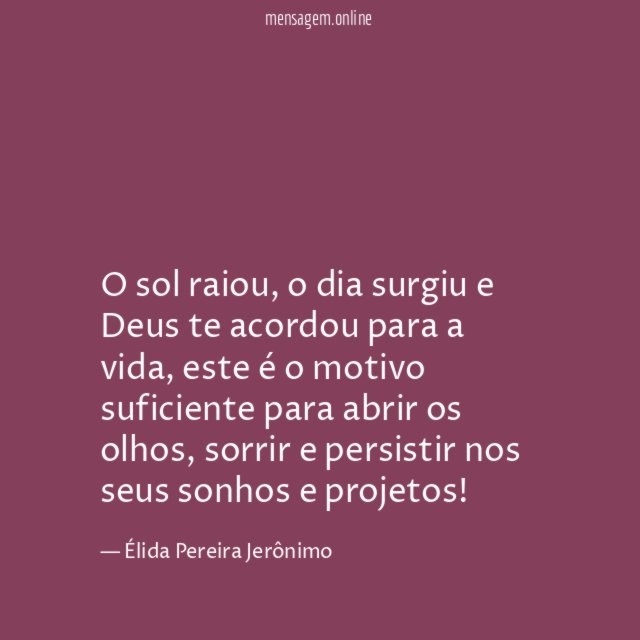 O sol raiou