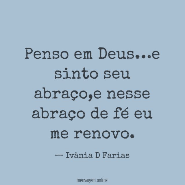Penso em Deus