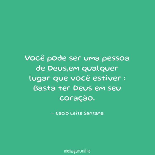 Você pode ser uma pessoa de Deus