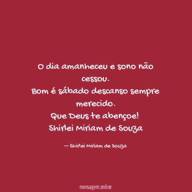 O dia amanheceu e sono não cessou