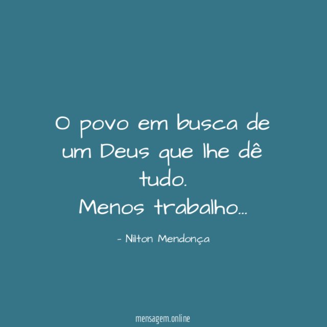 O povo em busca de um Deus que lhe dê tudo