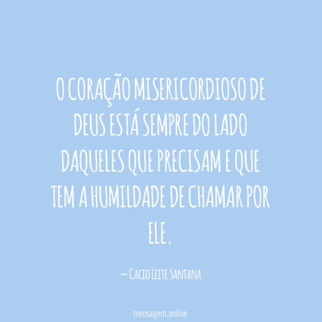 O coração misericordioso de Deus está sempre do