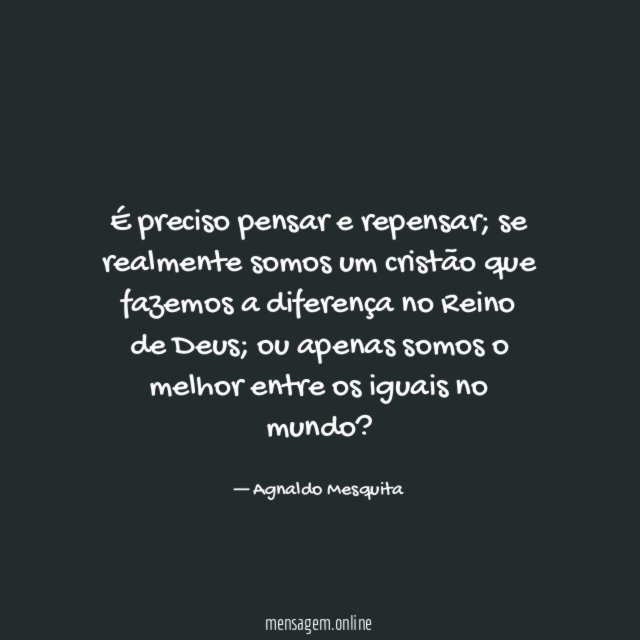 É preciso pensar e repensar