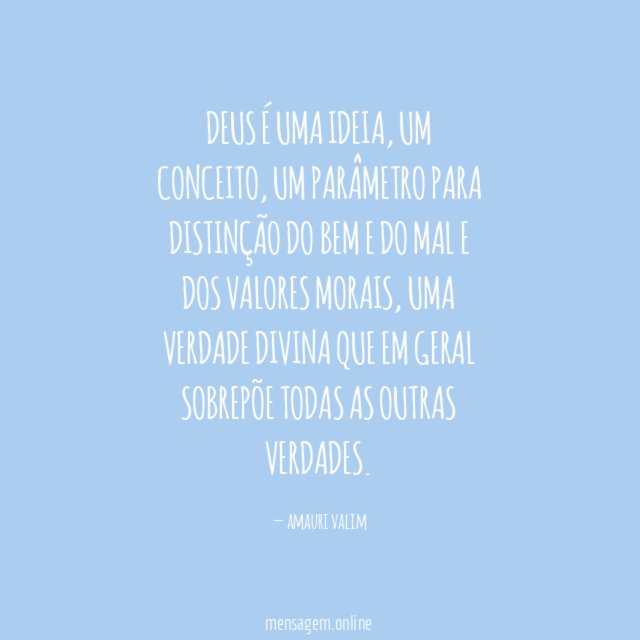 Deus é uma ideia