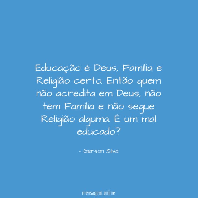 Educação é Deus