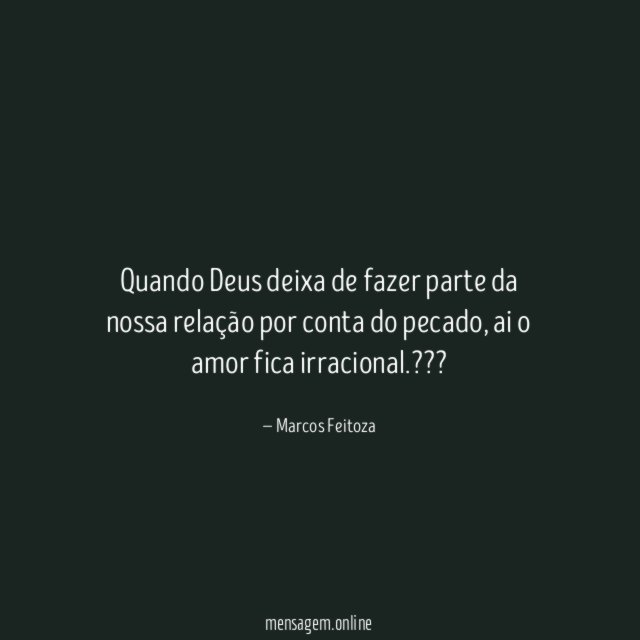 Quando Deus deixa de fazer parte da nossa