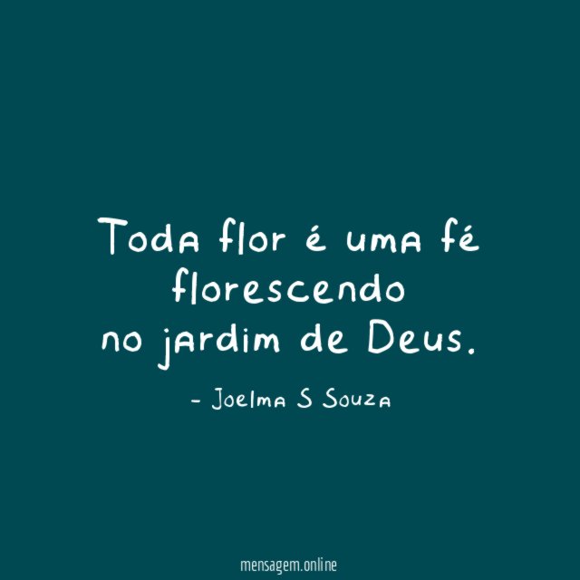 Toda flor é uma fé florescendo no jardim de Deus