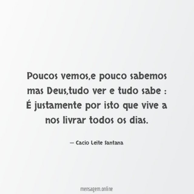 Poucos vemos