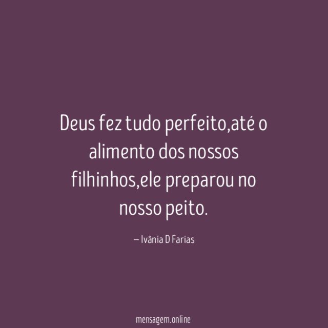 Deus fez tudo perfeito