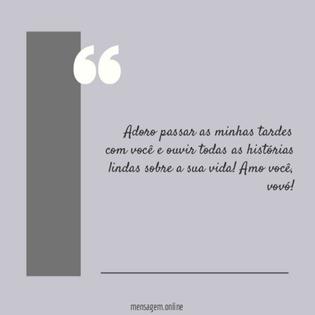 Adoro passar as minhas tardes com voc e