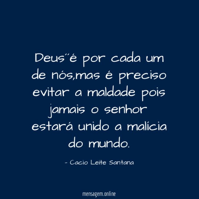 Deus´´é por cada um de nós