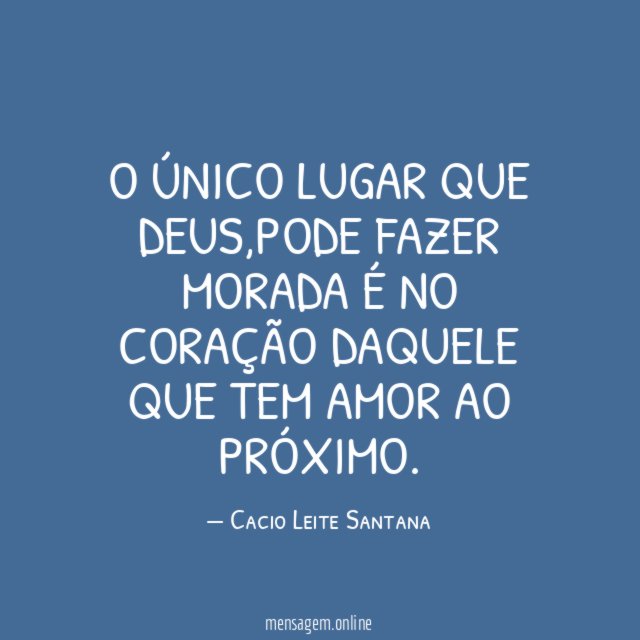 O único lugar que Deus