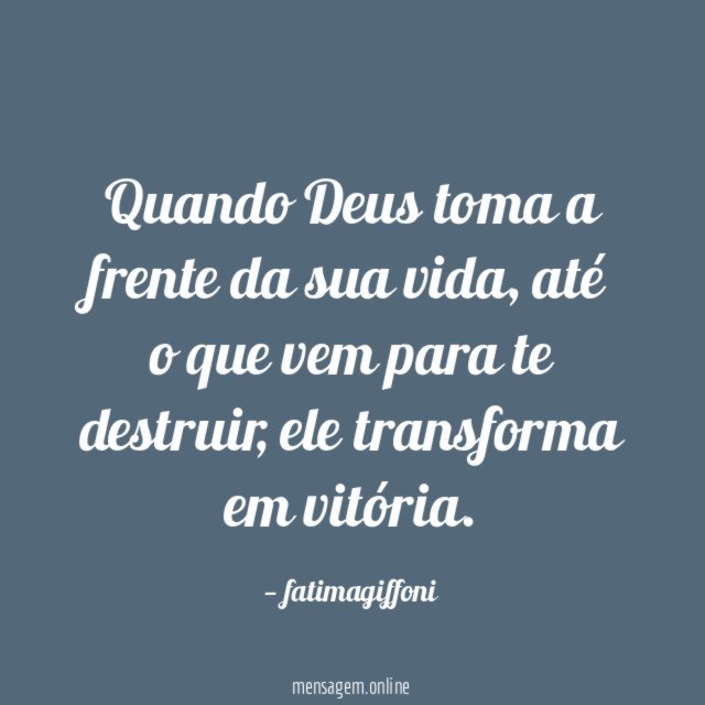 Quando Deus toma a frente da sua vida