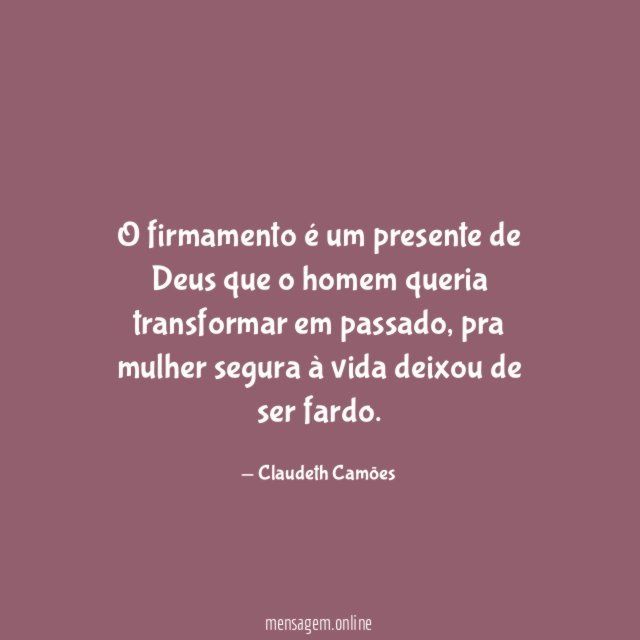 O firmamento é um presente de Deus que