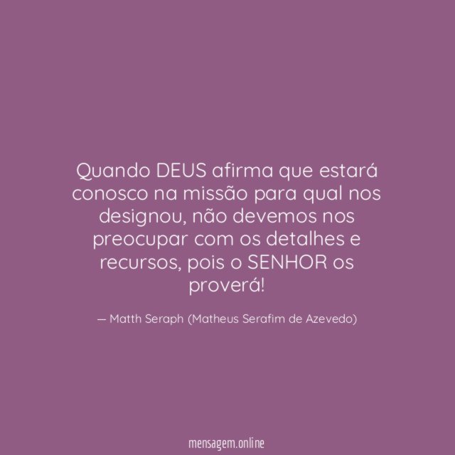 Quando DEUS afirma que estará conosco na missão