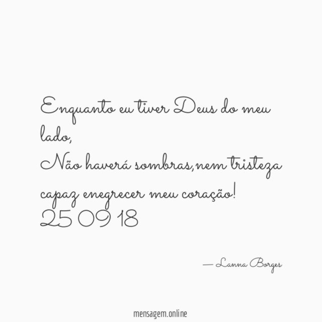Enquanto eu tiver Deus do meu lado