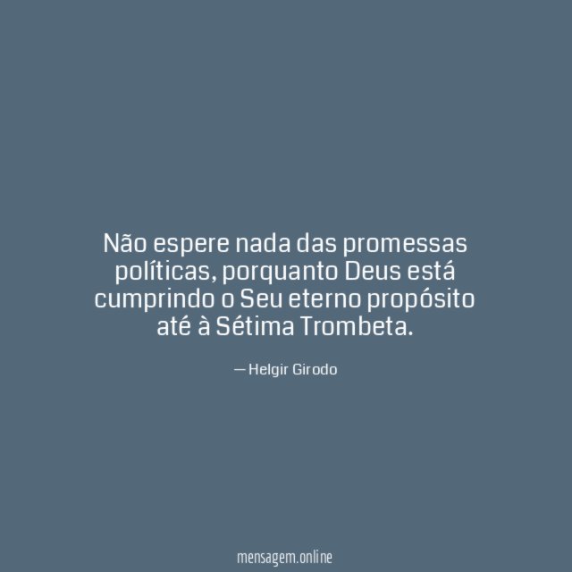 Não espere nada das promessas políticas