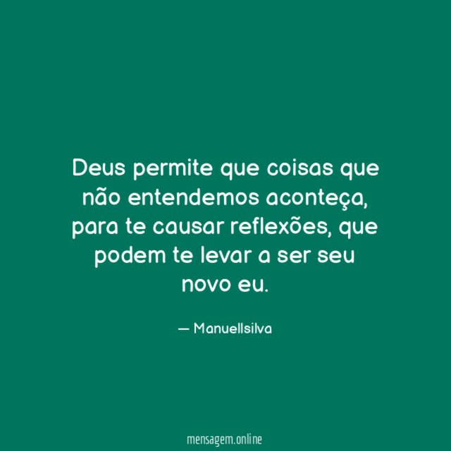 Deus permite que coisas que não entendemos aconteça