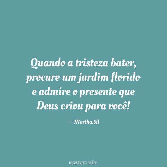 Quando a tristeza bater