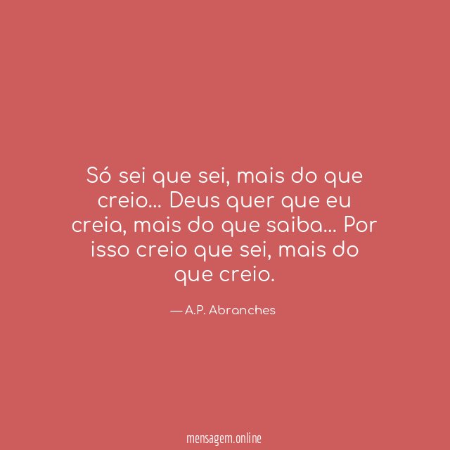 Só sei que sei