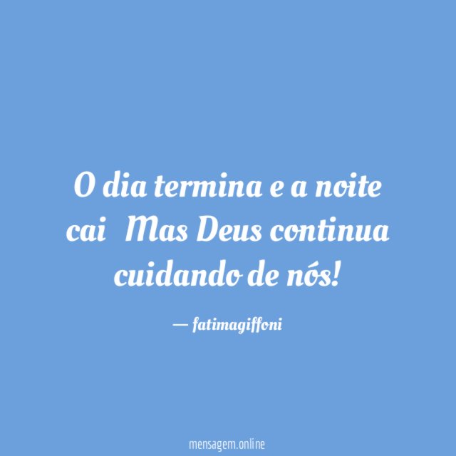 O dia termina e a noite cai