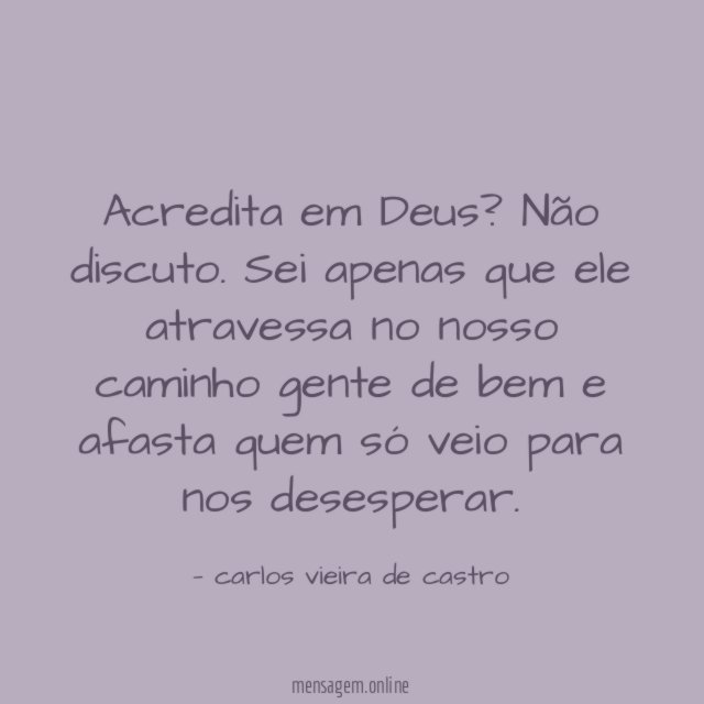Acredita em Deus
