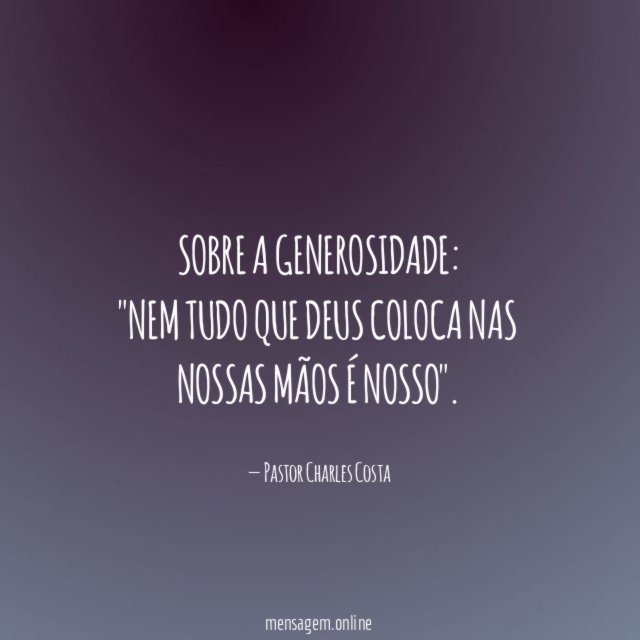 Sobre a generosidade