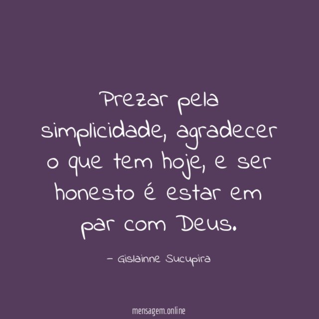 Prezar pela simplicidade