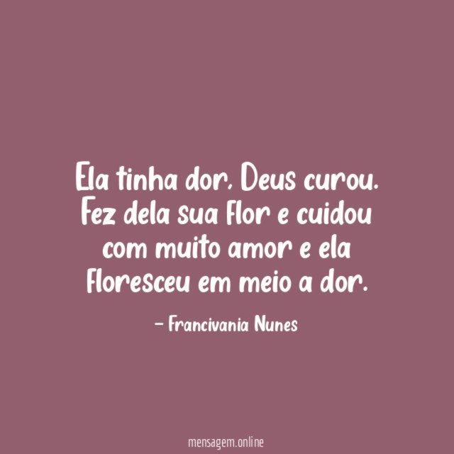 Ela tinha dor