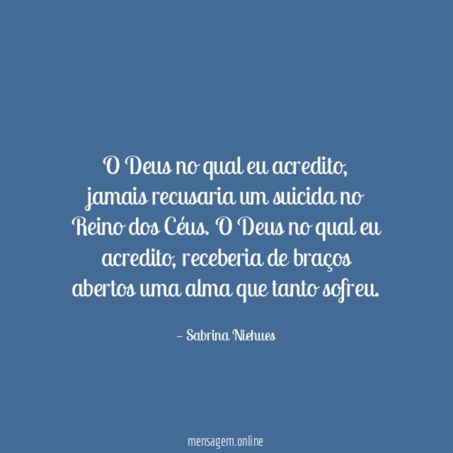 O Deus no qual eu acredito