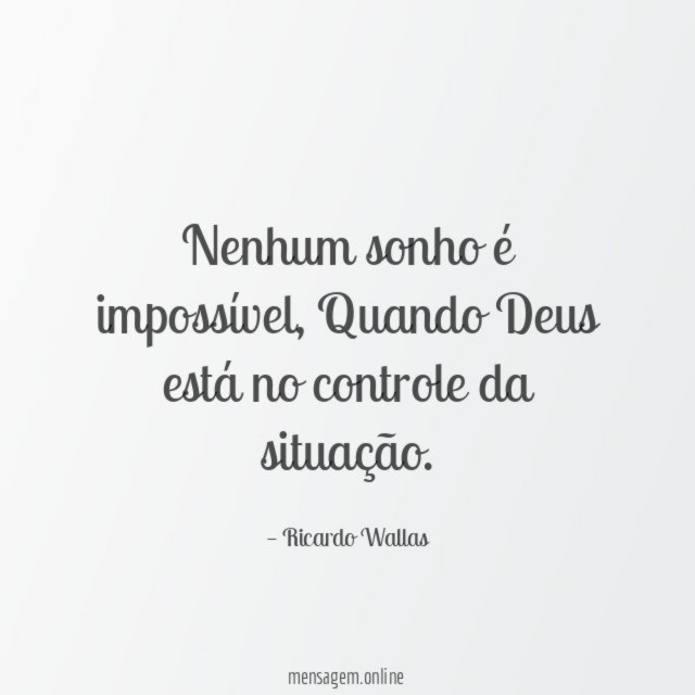 Nenhum sonho é impossível