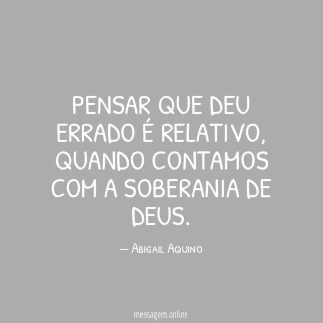 Pensar que deu errado é relativo