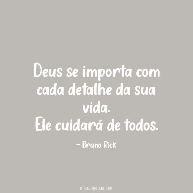 Deus se importa com cada detalhe da sua vida